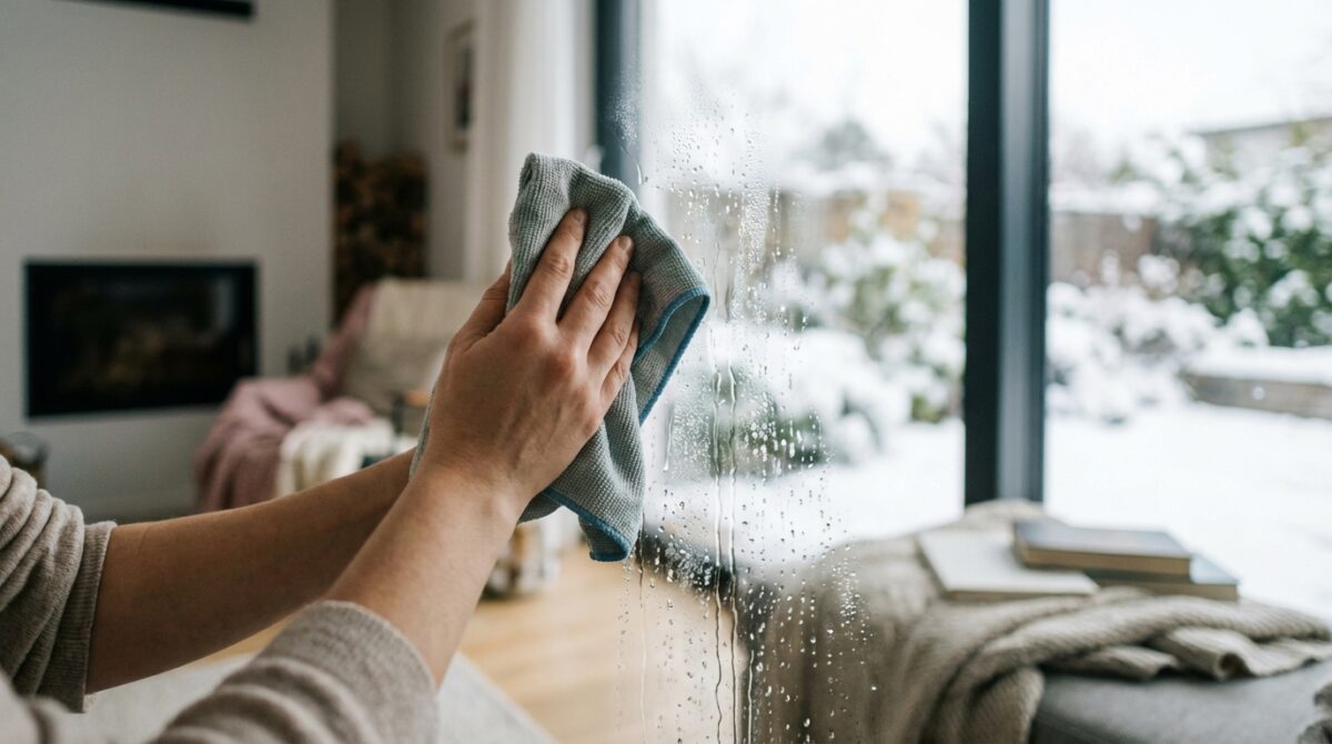 scoprite un metodo efficace per rimuovere la condensa dalle finestre durante l'inverno e mantenere la vostra casa calda e asciutta.