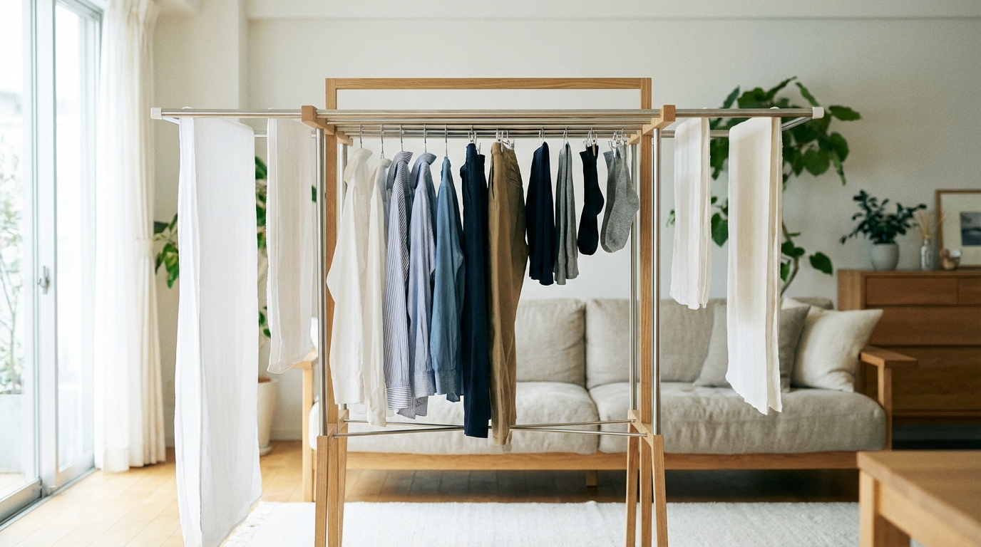 scopri la soluzione giapponese per asciugare la biancheria più velocemente in casa, risparmiando tempo e denaro senza costi aggiuntivi.