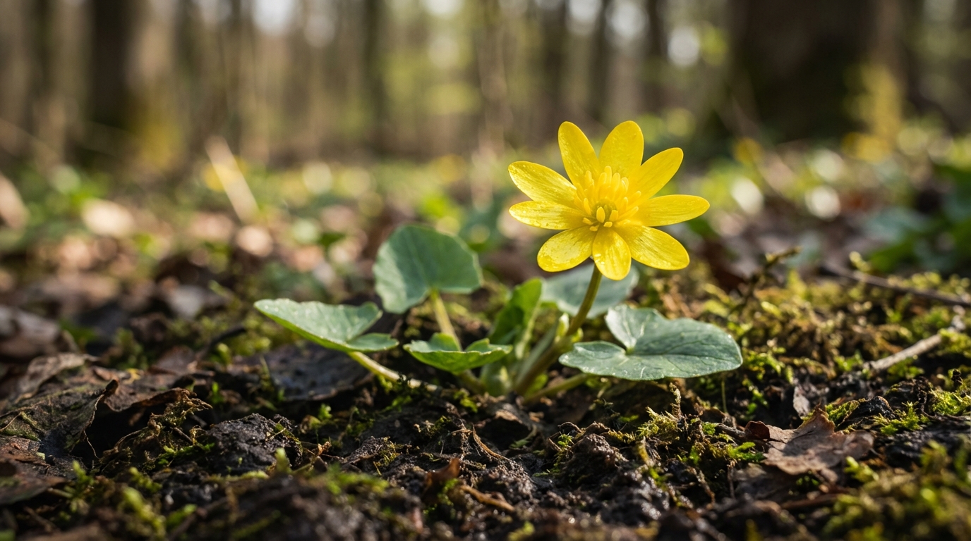 l'inizio della primavera è segnato dalla presenza della ficaire, del polline e delle zecche, che persistono nonostante il periodo invernale.