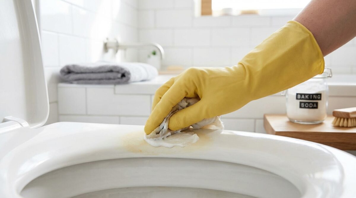 scopri un metodo casalingo efficace per far scomparire le macchie gialle sul sedile del water in soli 10 minuti. soluzione veloce e facile da provare a casa tua.