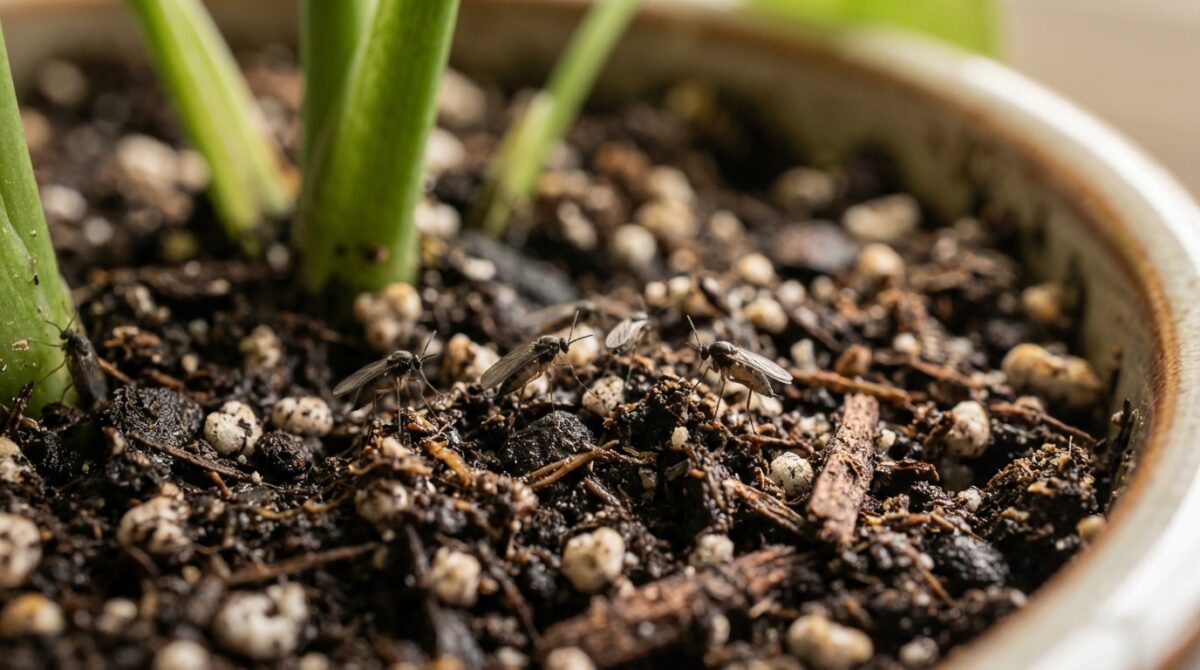 scopri come riconoscere i moscerini del terriccio e affrontarne efficacemente la causa per proteggere le tue piante e mantenere un ambiente sano.