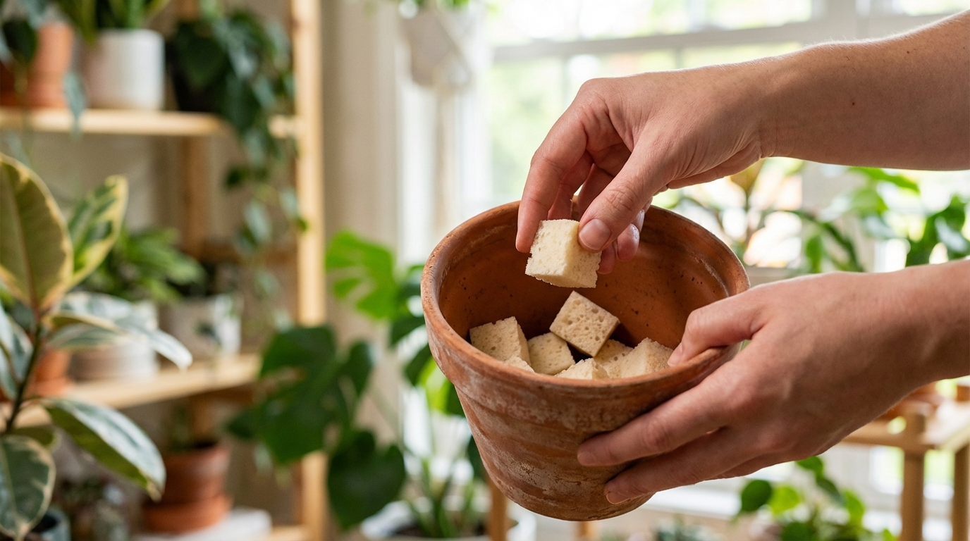 scopri se una spugna nel vaso da fiori è un tampone di umidità intelligente o una possibile causa di marciume radicale. consigli utili per la cura delle piante.